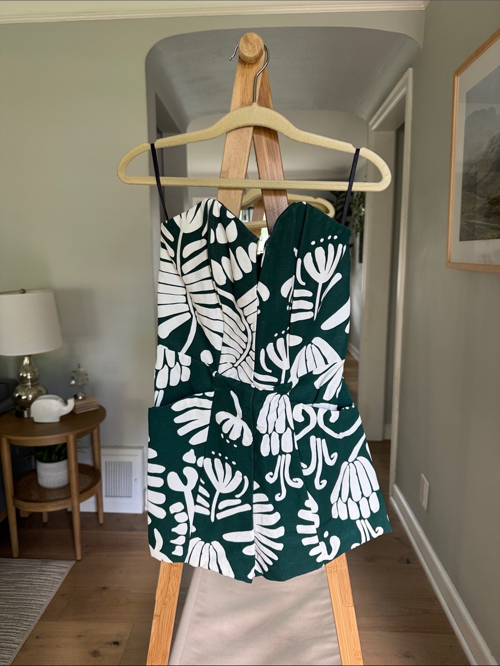 Green & White Floral Strapless Romper by H&M CONSCIOUS